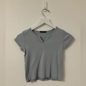brandy melville ashlyn short sleeve v-noch top